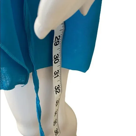 Piccadilly 3/4 Adjustable Sleeve Tie Cardigan Top Womens XS Blue AB1208 - Picture 6 of 7